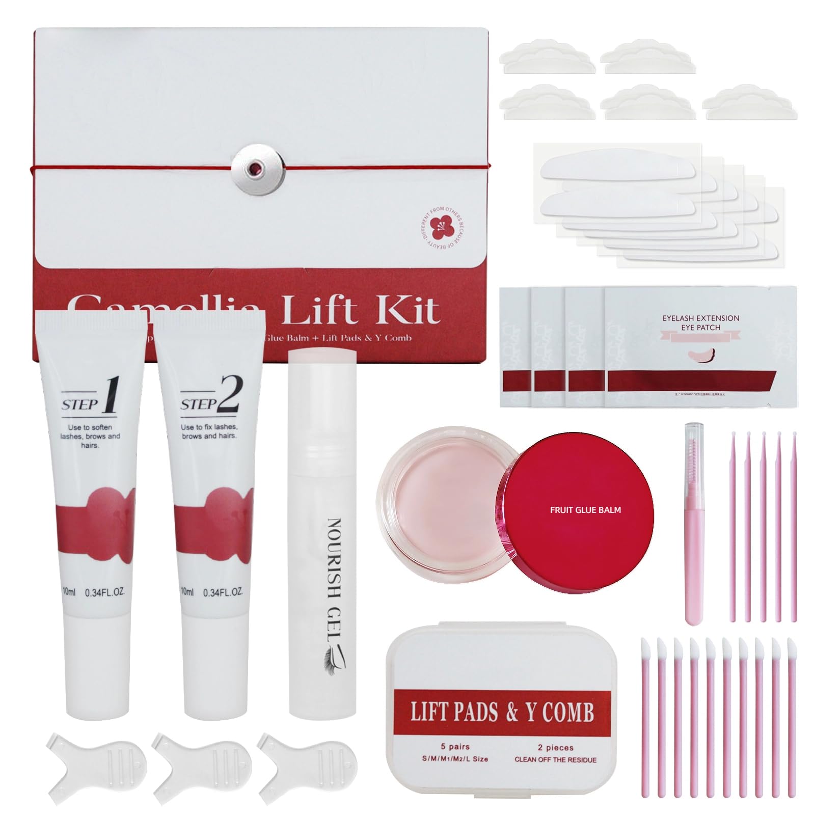 Upgraded Lash Lift Kit, Profi-Perming-Wimpern-Semi-Permanentes-Wellenset, Geeignet für Salons und Anfänger zur Heimanwendung