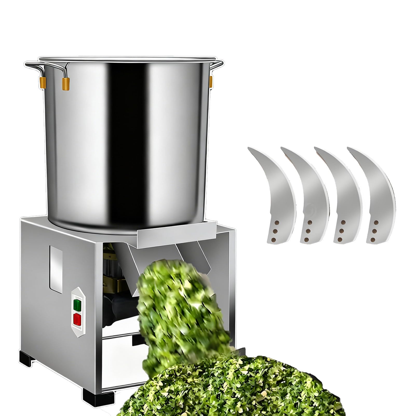 Tritatutto professionale per mangimi animali, tritatutto elettrico commerciale da 1800 W, elevata capacità di produzione da 50 a 200 kg/h per verdure, cereali, arachidi, zenzero e aglio 220V-1200W