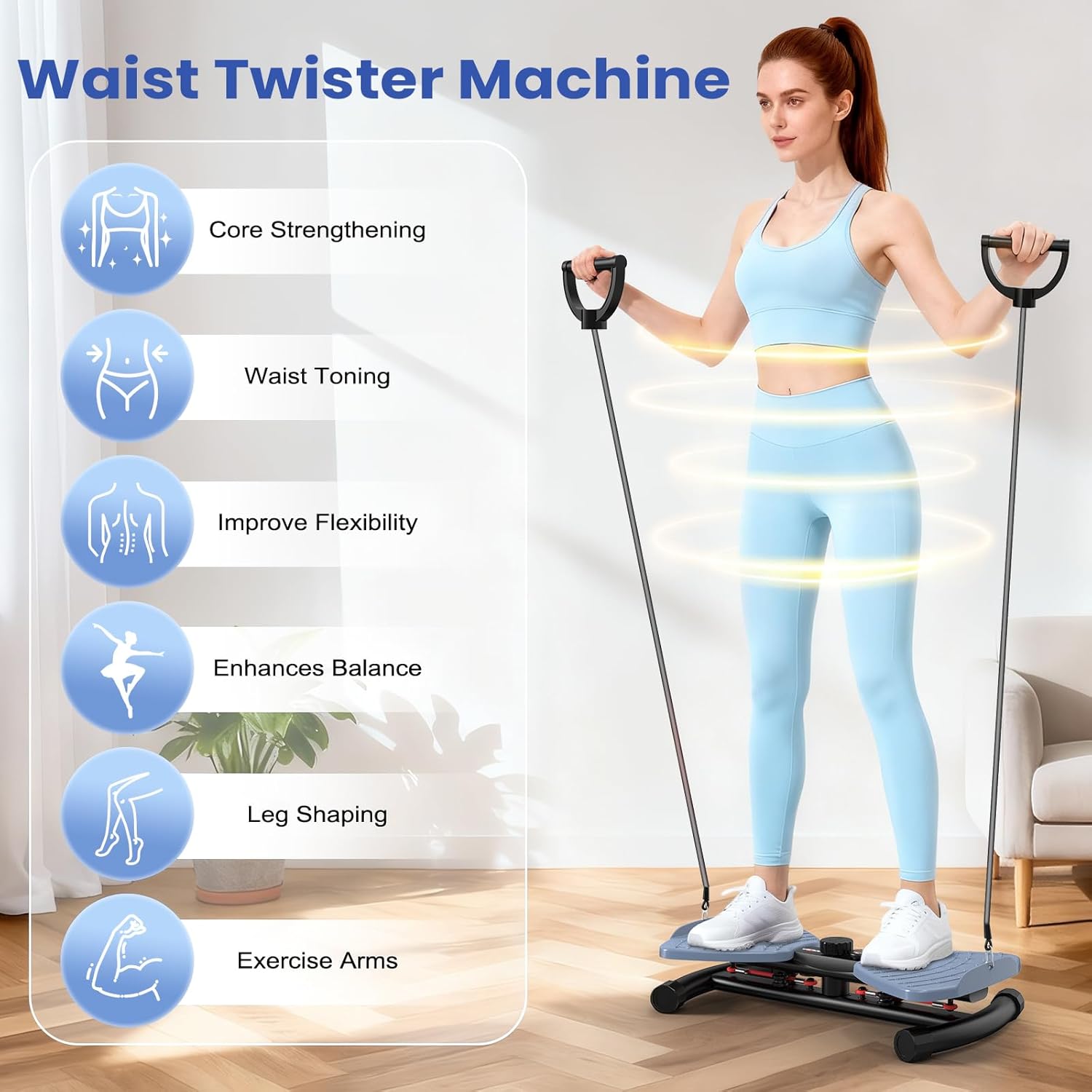 RELIFE Waist Twister Machine Exercise, Ab Twist Board With Digital Monitor, 20db Quiet, 300lb Capacity Anti-Slip Base For Home Gym, Belly Fat Workout For Women & Men gray