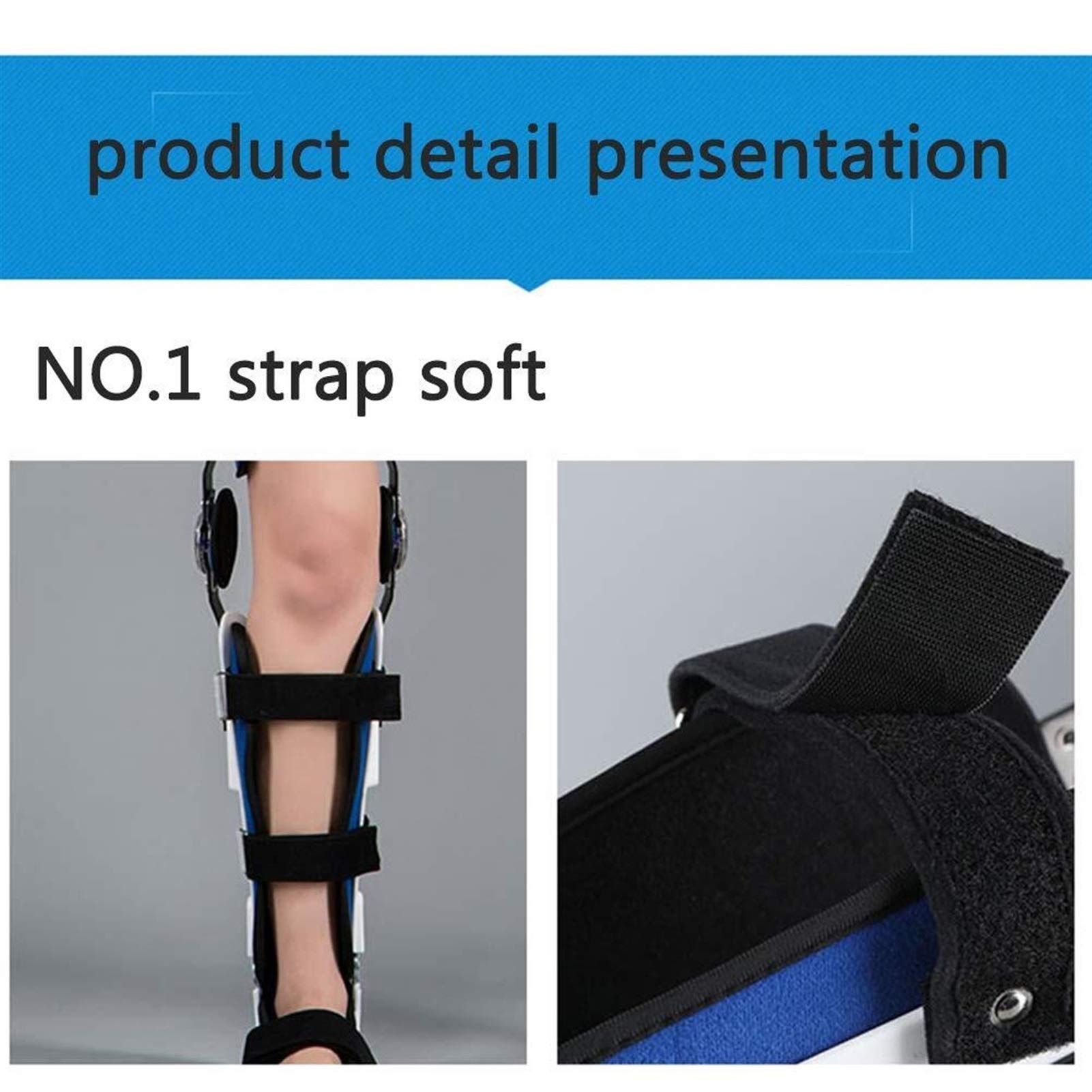 足首の足の装具ブレース歩く調節可能な膝と足固定されたブレースの医療脚と足首の固定ニージョイント補正器 Amazon | 足首の足の装具ブレース歩く調節可能な膝と足固定された