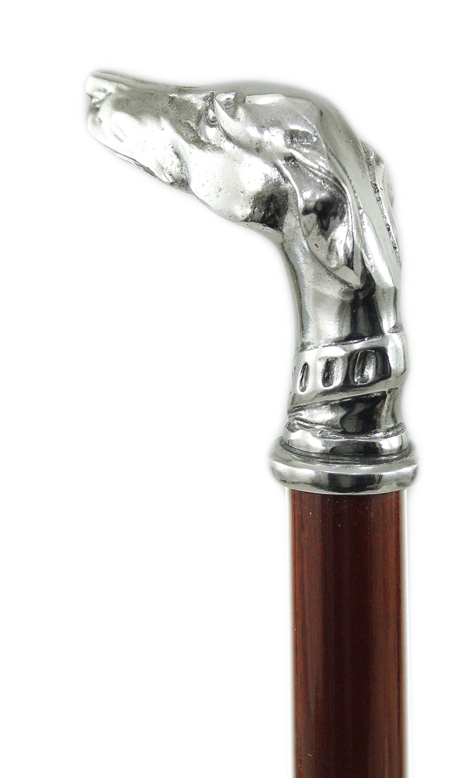 Cavagnini Bastón de Paseo para Hombre Elegante en Madera con empuñadura en Metal Macizo sólido y Robusto Made in Italy