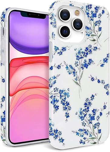 J.west Funda floral para iPhone 11 Pro de 5.8 pulgadas, diseño de patrón de flores de TPU suave, a prueba de golpes, funda protectora para iPhone 11
