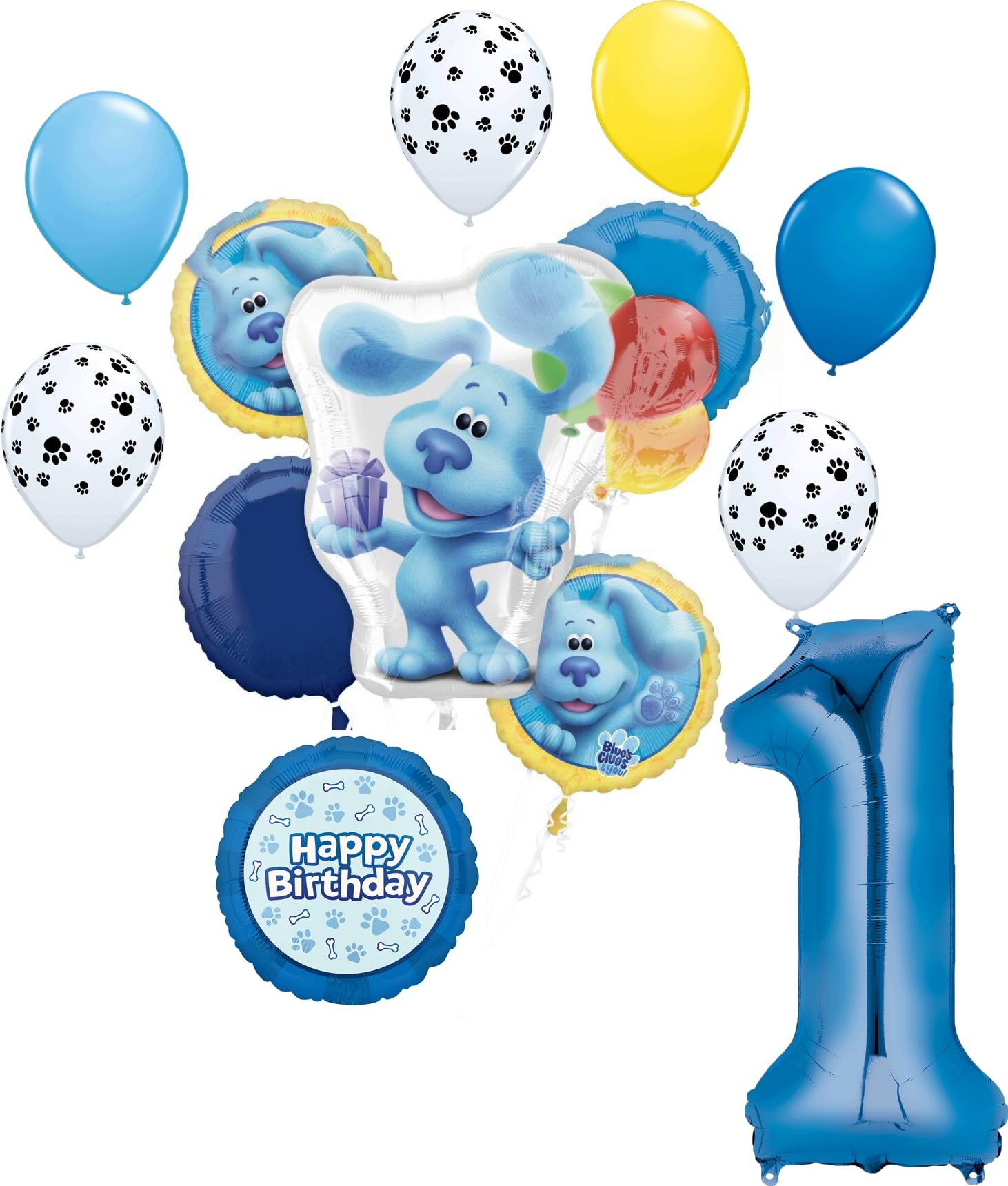 Anagram Blue's 1st Birthday Clues Party Supplies Balloon Bouquet Decorations