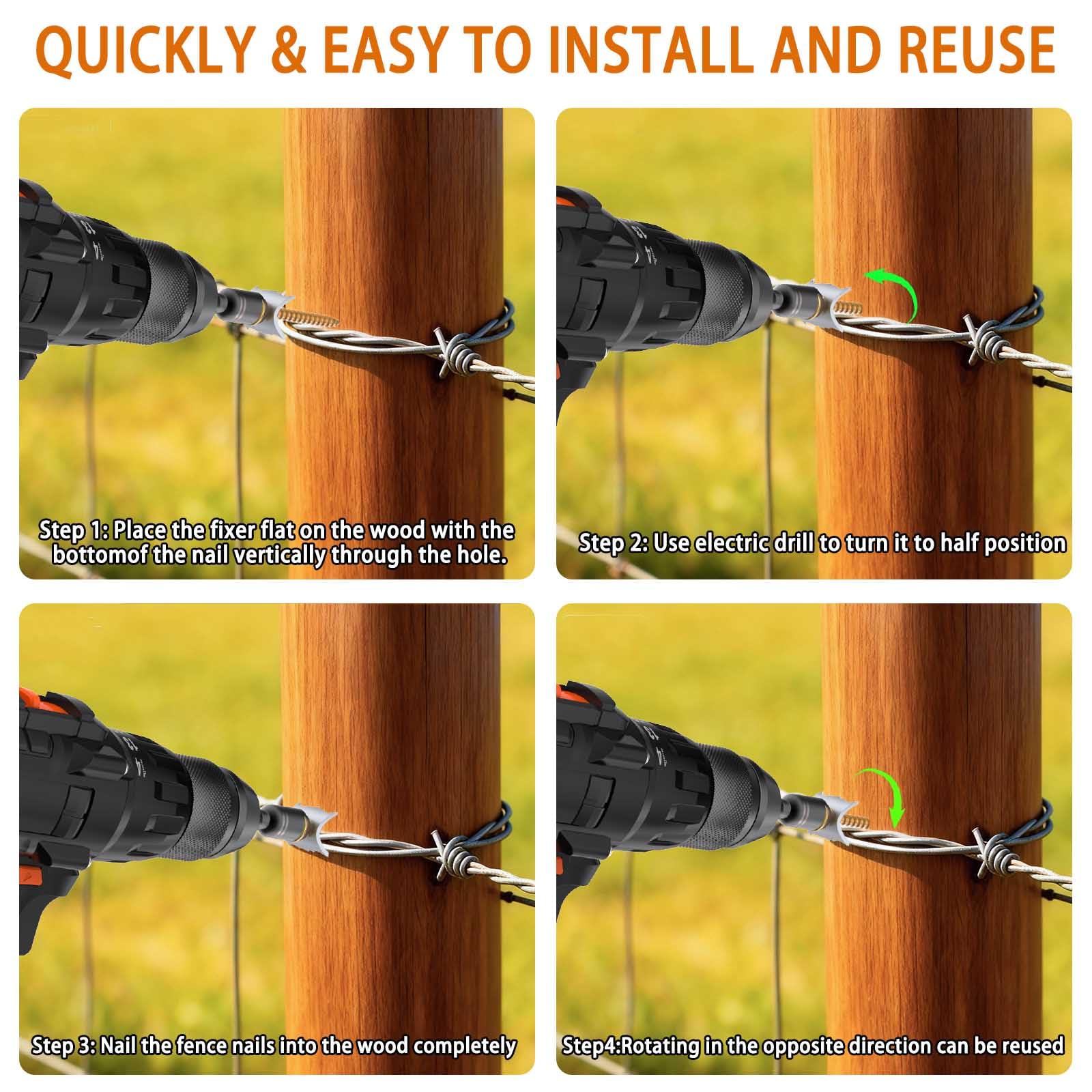 Stainless Steel Fence Staples - Easy Installation -6