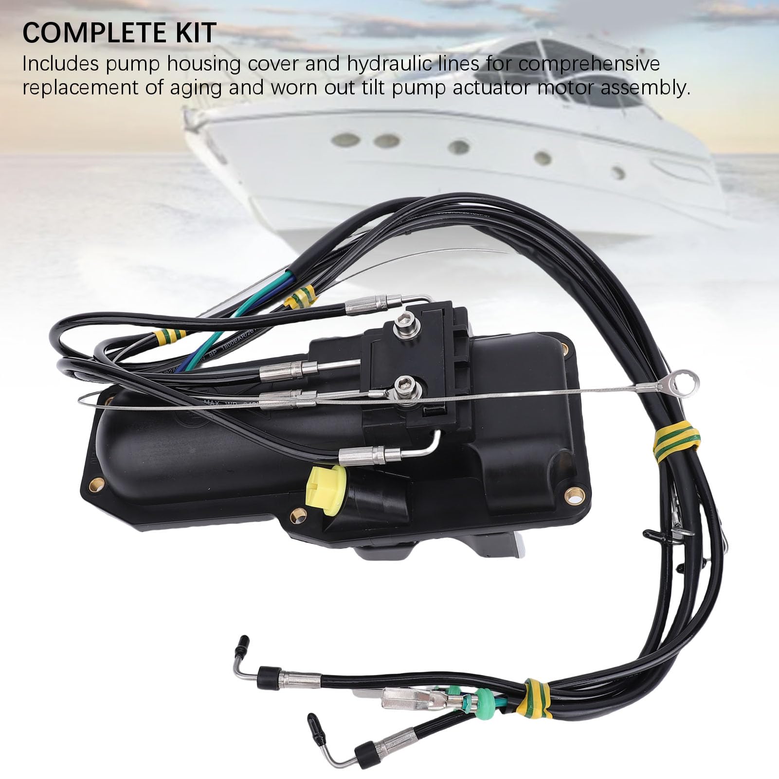 Kit Completo Gruppo Motore Attuatore Pompa Inclinazione Power Trim Sostituzione Senza Problemi per Materiali di Alta qualità DPS-B OX
