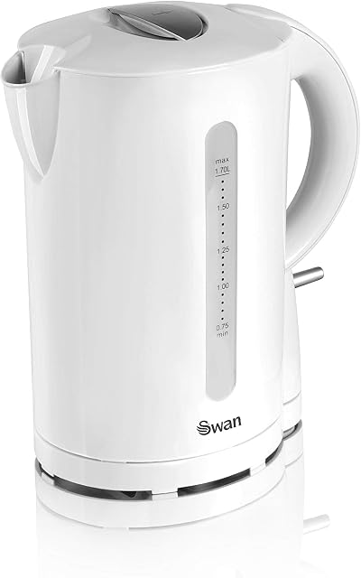 Swan SK18121N Jug Kettle, Cordless Design, 1.7L, 2.2Kw, White