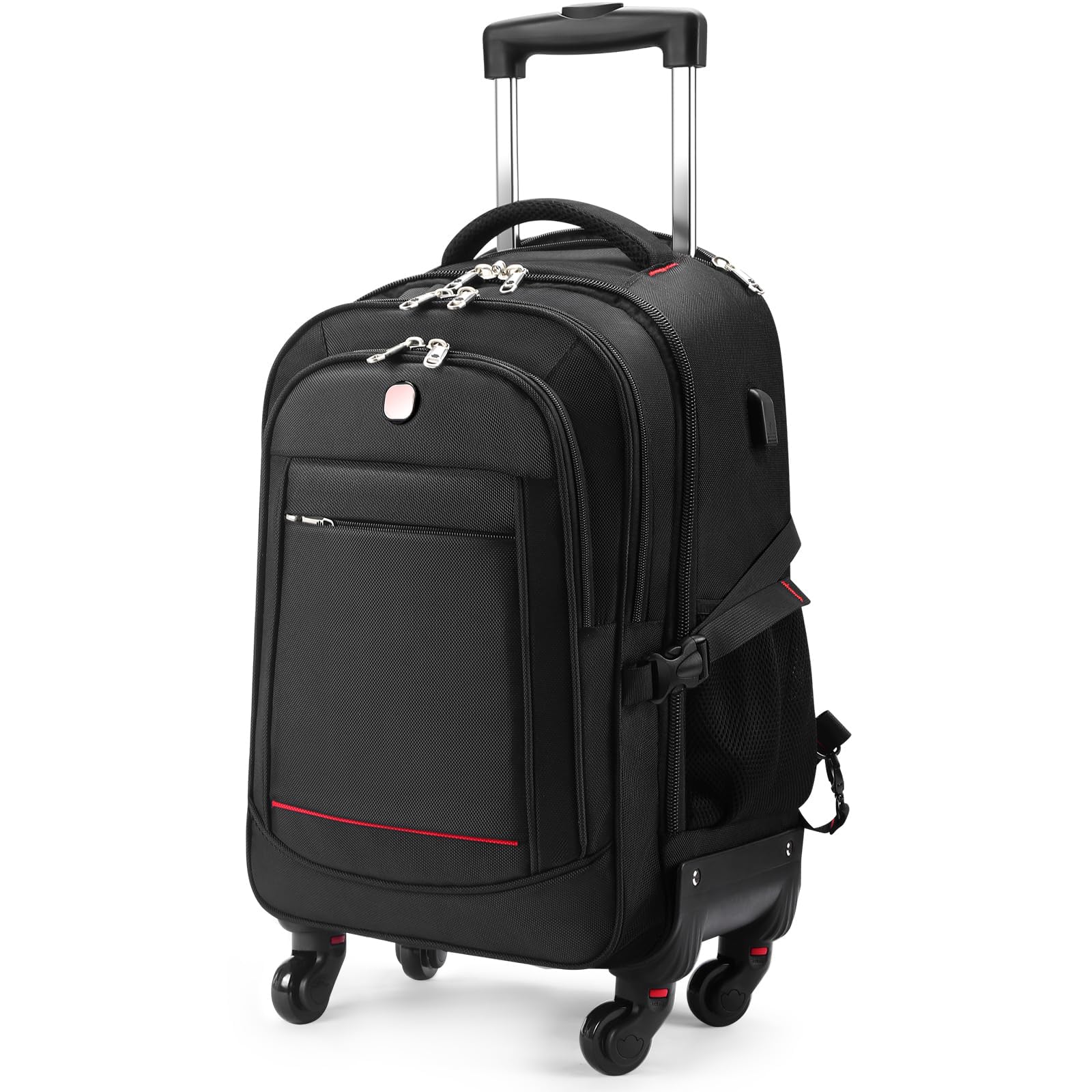 Star Cloud Serie de mochilas con ruedas SC, Negro-a, Carry on 22-Inch 45L, Mochila con ruedas de 4 ruedas