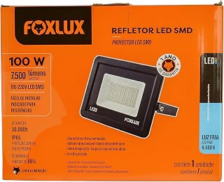 Refletor LED 100W 6500K Preto Bivolt Fx