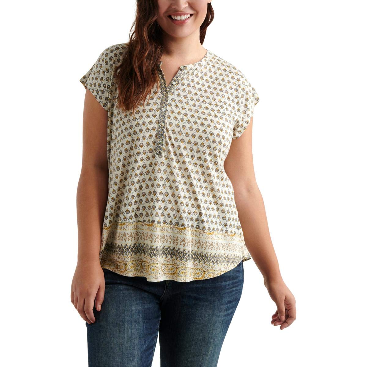 Lucky brand womens plus size tops Clearance