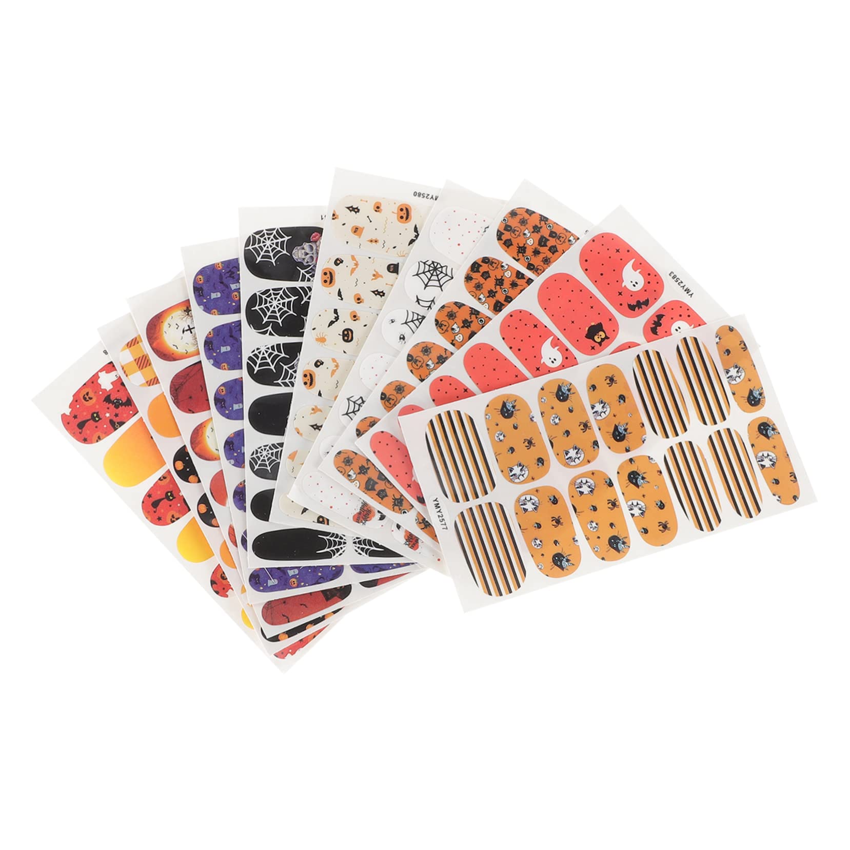 ABOOFAN 40 Fogli Adesivi Per Unghie Di Halloween Adesivi Ragno Applicazioni Per Unghie Di Halloween Decalcomanie Per ie Horror Impacchi Per ie Di Modello Manicure