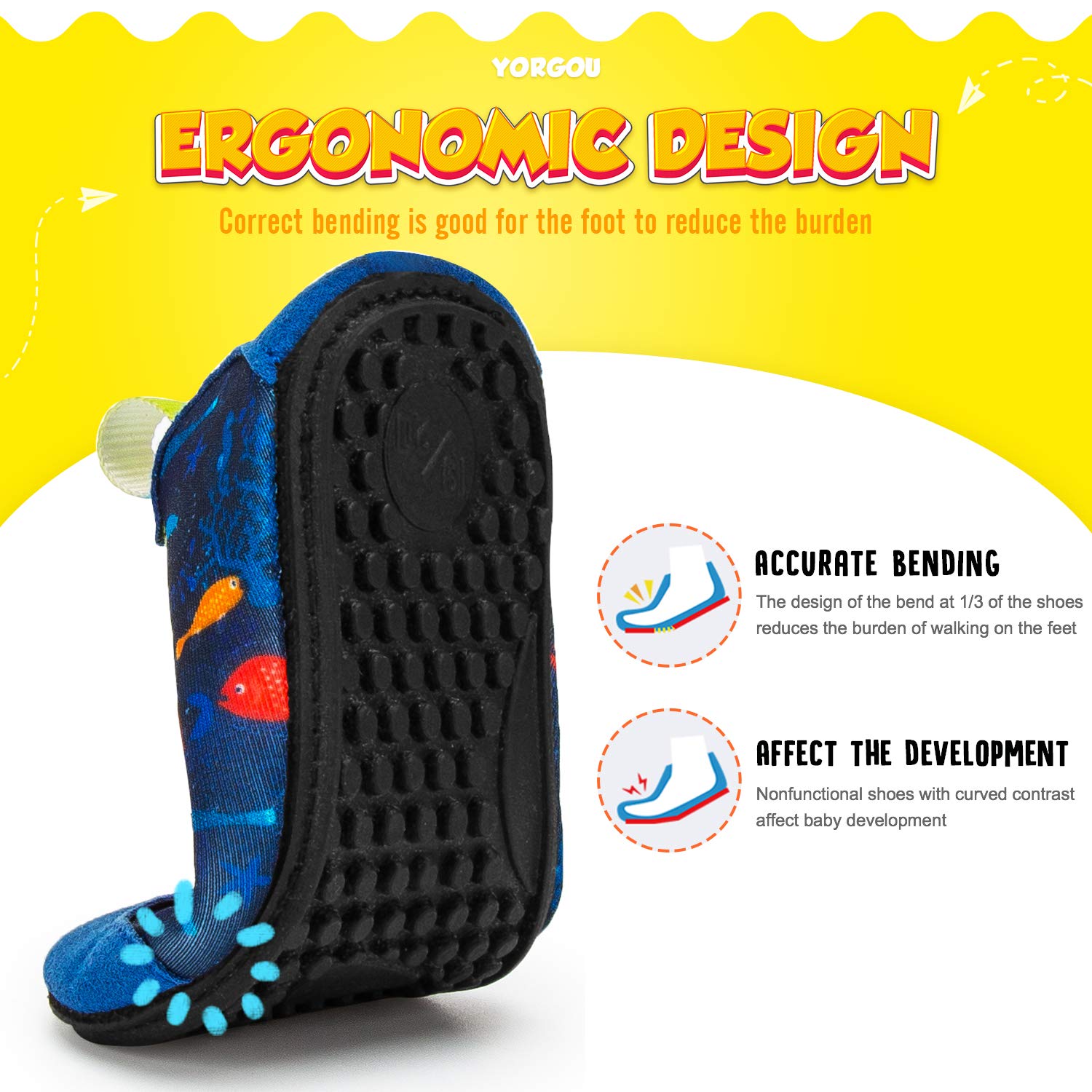 Baby Boys Girls Water Shoes Toddler Beach Shoes Barefoot Aqua Socks Non-Slip for Pool Beach — view 3