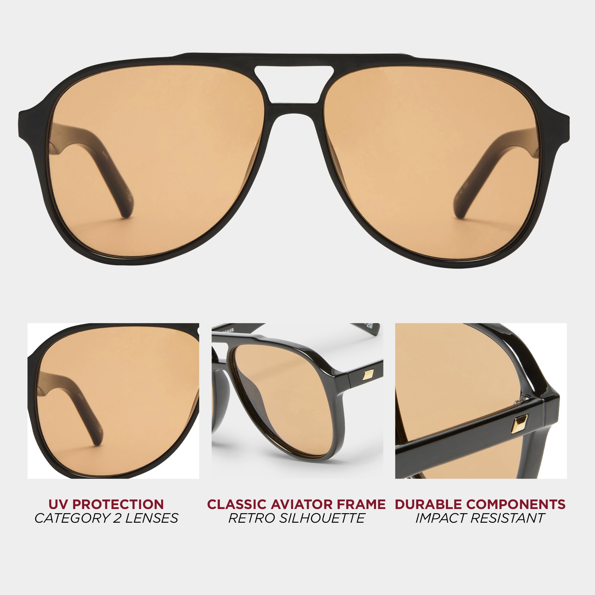 Le Specs Gafas de sol unisex Tragic Magic, color negro/marrón