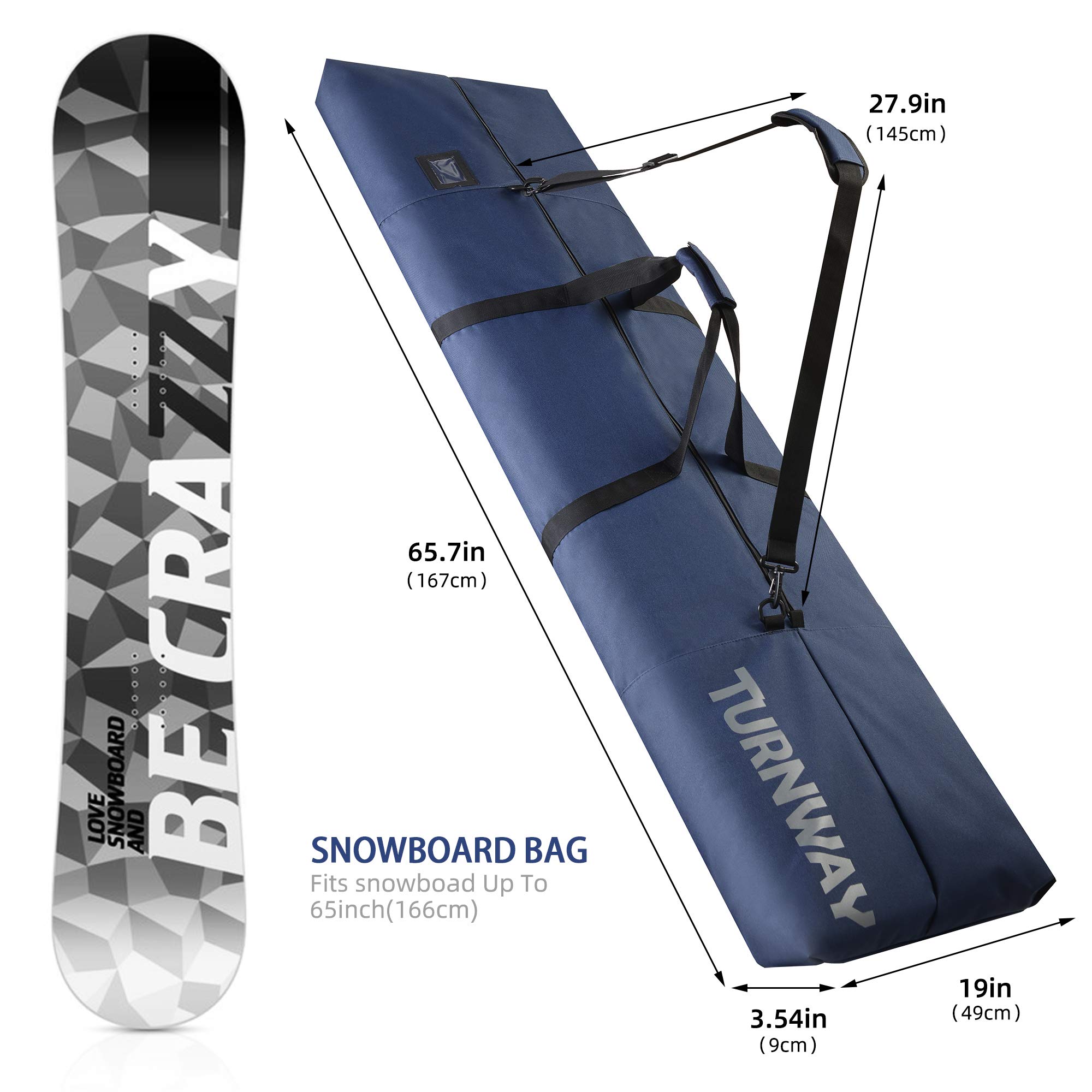 スノーボードバッグ ネイビ 160cm Amazon.co.jp: TurnWay スノーボードバッグ | 170cmまでの