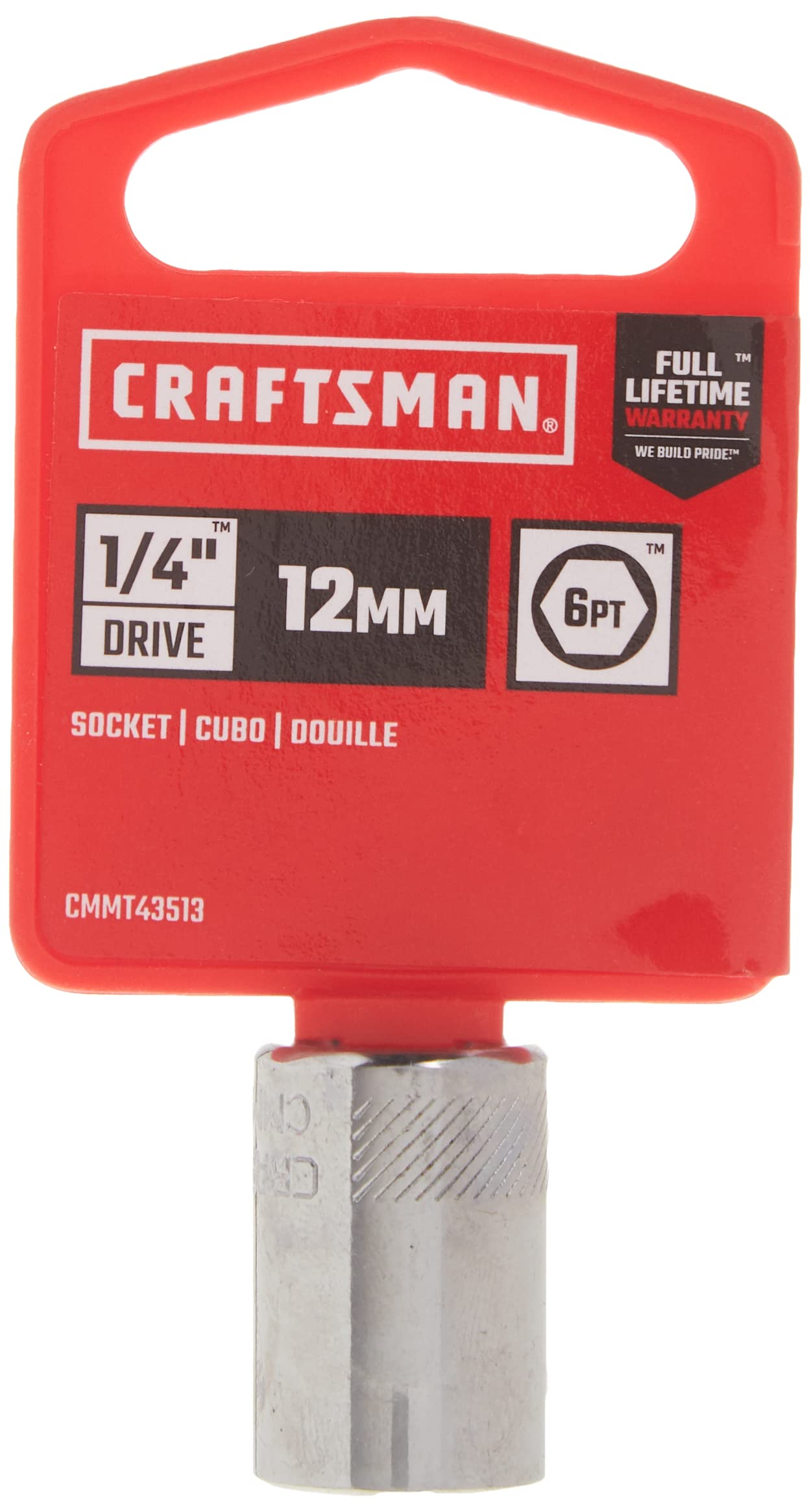 CRAFTSMAN Deep Socket, Metric, 1/4-Inch Drive, 12mm, 6-Point (CMMT43513) - Image 4