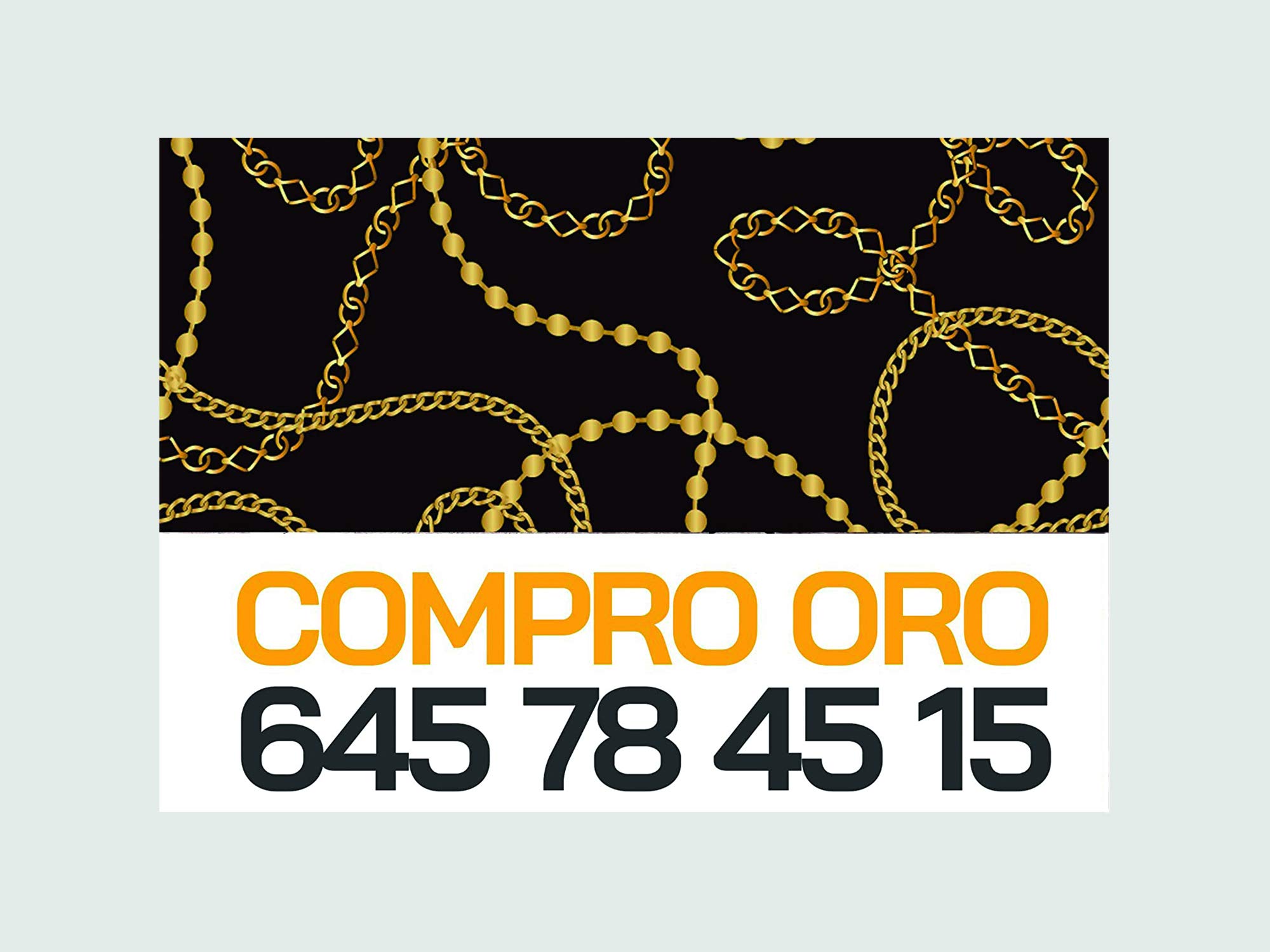 Oedim 12 Carteles de Compro Oro 90x60cm | Fabricado en Polipropileno | Artículos para Inmobiliarias y Particulares | Señalética Elegante, Moderna | 100% Personalizable |