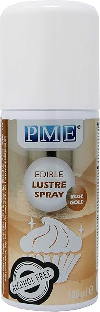 PME Edible Lustre Spray Alcohol Free Rose Gold, 100 ml