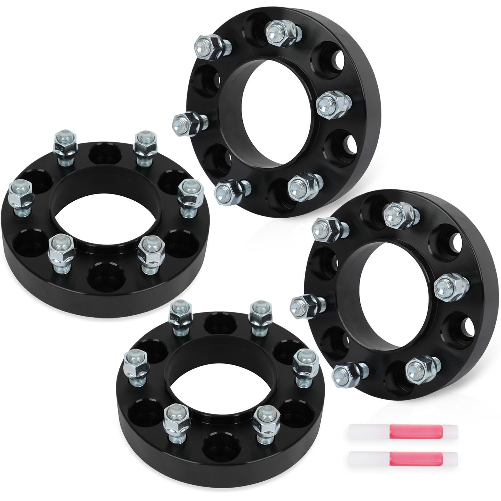 SCITOO 4Pcs 1.25 inch Wheel Spacers 6x5.5 to 6x5.5 with Studs 14x1.5 95.1mm