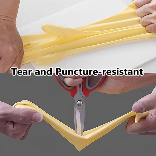 Miniatura 5 de KINGFINGER Guantes de limpieza resistentes, 3 pares de guantes reutilizables y duraderos, guantes de goma sin látex de gran tamaño, para