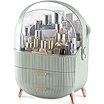 CANITORON Makeup Organizer,Skincare Organizer with 2 Drawers and Transparent Cover,Cosmetic Display Case for Vanity Organizer and Bathroom Countertop Storage.(Sage Green)
