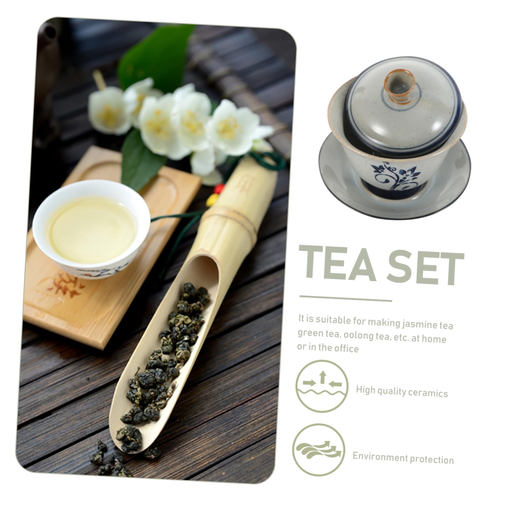 Mobestech 2 Sätze Kung Fu Tea Bowl Teetasse mit Deckel Kung-Fu-Teeschale Teetasse und Untertasse Kung-Fu-Probierbecher aus Porzellan traditionelle chinesische teeschale Keramik