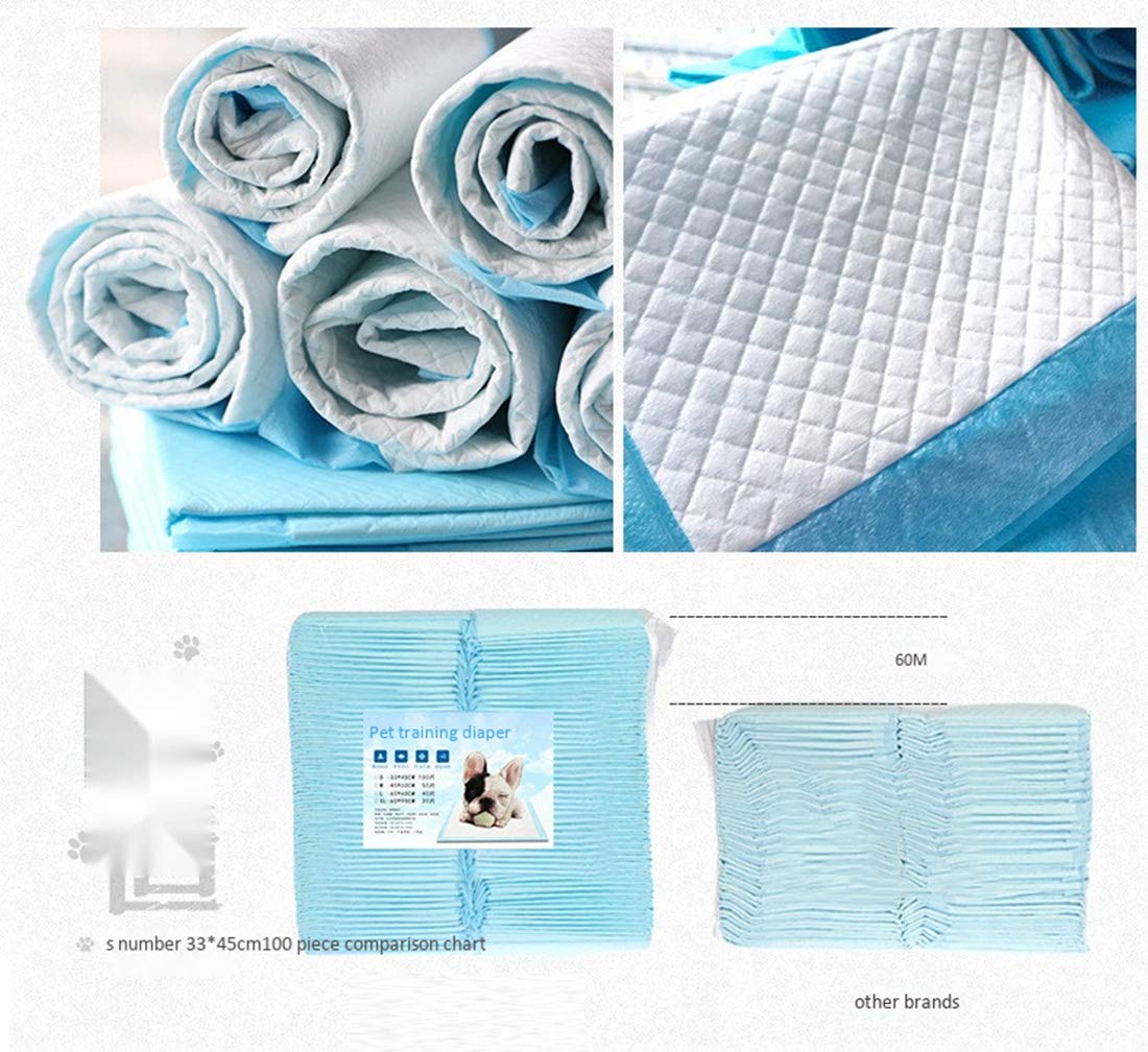 Couches de Chiot Jetables pour Tapis de Dressage pour Animaux 100 Feuilles Épaissir Le Tapis de Pipi pour Chien D'absorption d'eau de Désodorisation