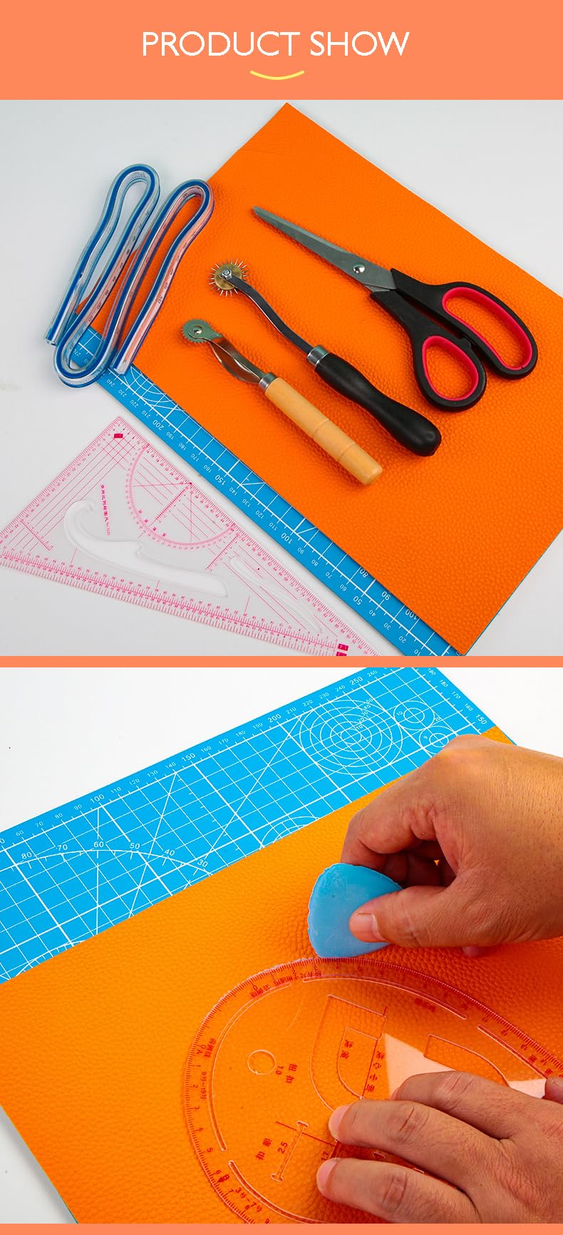 Sewing Ruler for Pattern Making 15 Pcs Set, 10 Transparent Rulers+ 5 Different Sewing Aid Tools for Beginners Tailors Designers - Image 3