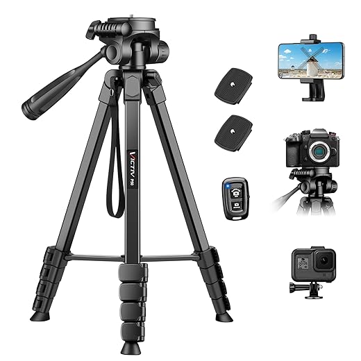 Camerastatief voor smartphone, Victiv 185 cm, camerastatief van
