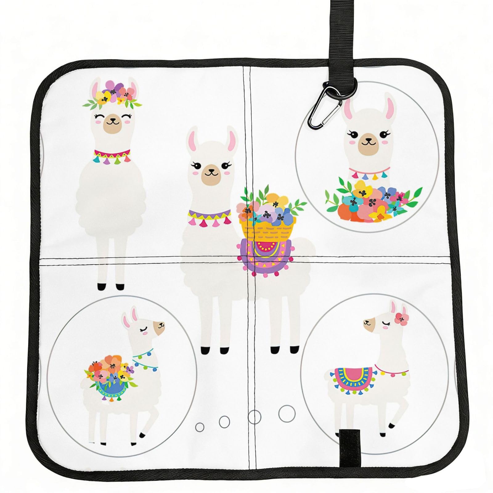 YGLHBDPBF Llama Print Camping seat cushion,Foldable Sitting Pads,Save Backpack Space for Hiking