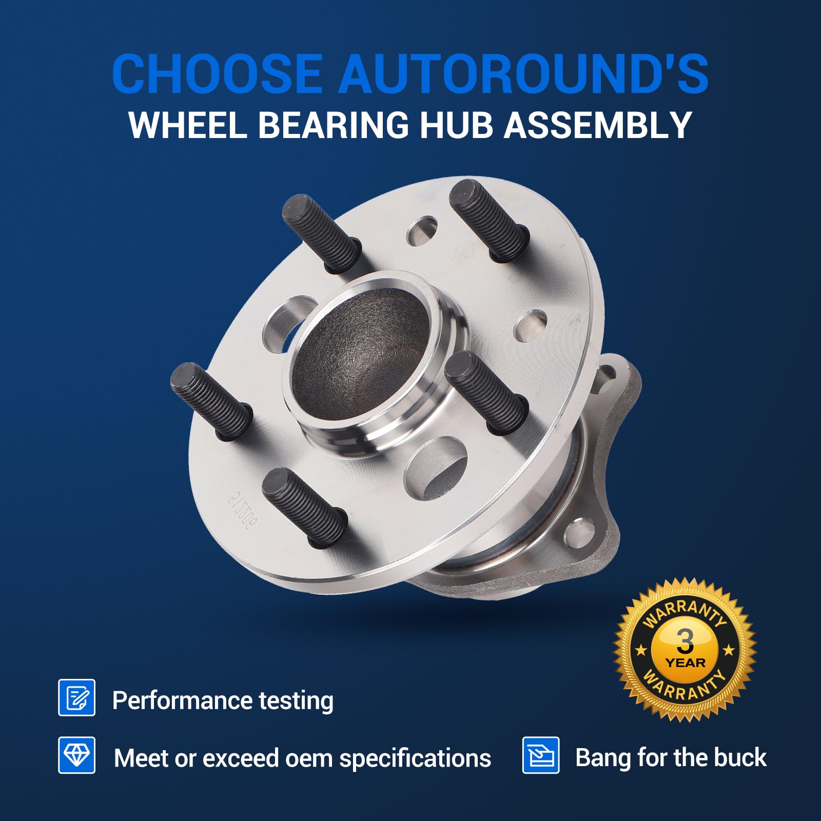 Amazon.com: Autoround 512206 Rear Left Wheel Bearing and Hub
