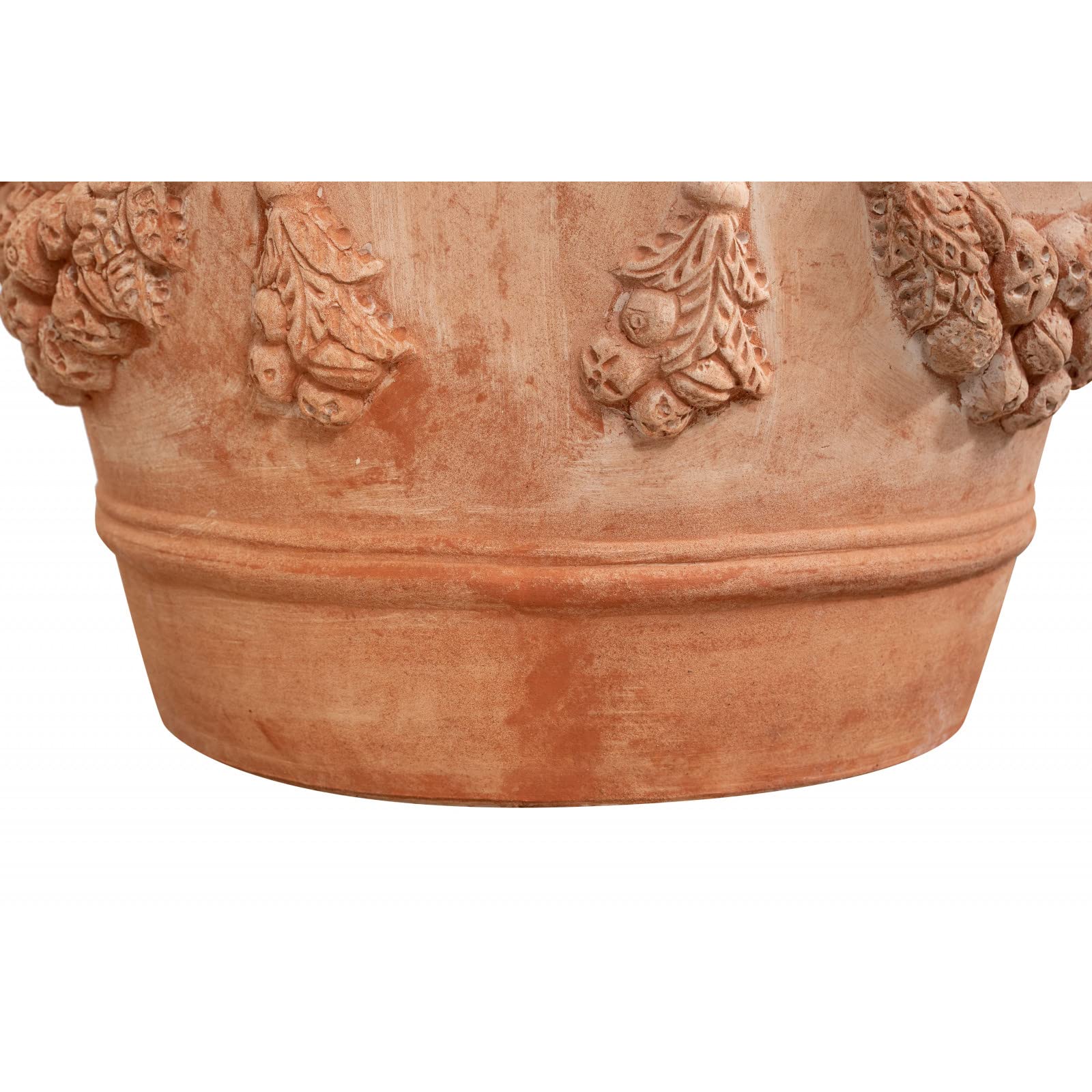 Vaso In Terracotta Toscana 63x28x28 Cm - Anfora Fatta A Mano Per Giardino E Interni - Stile Rustico