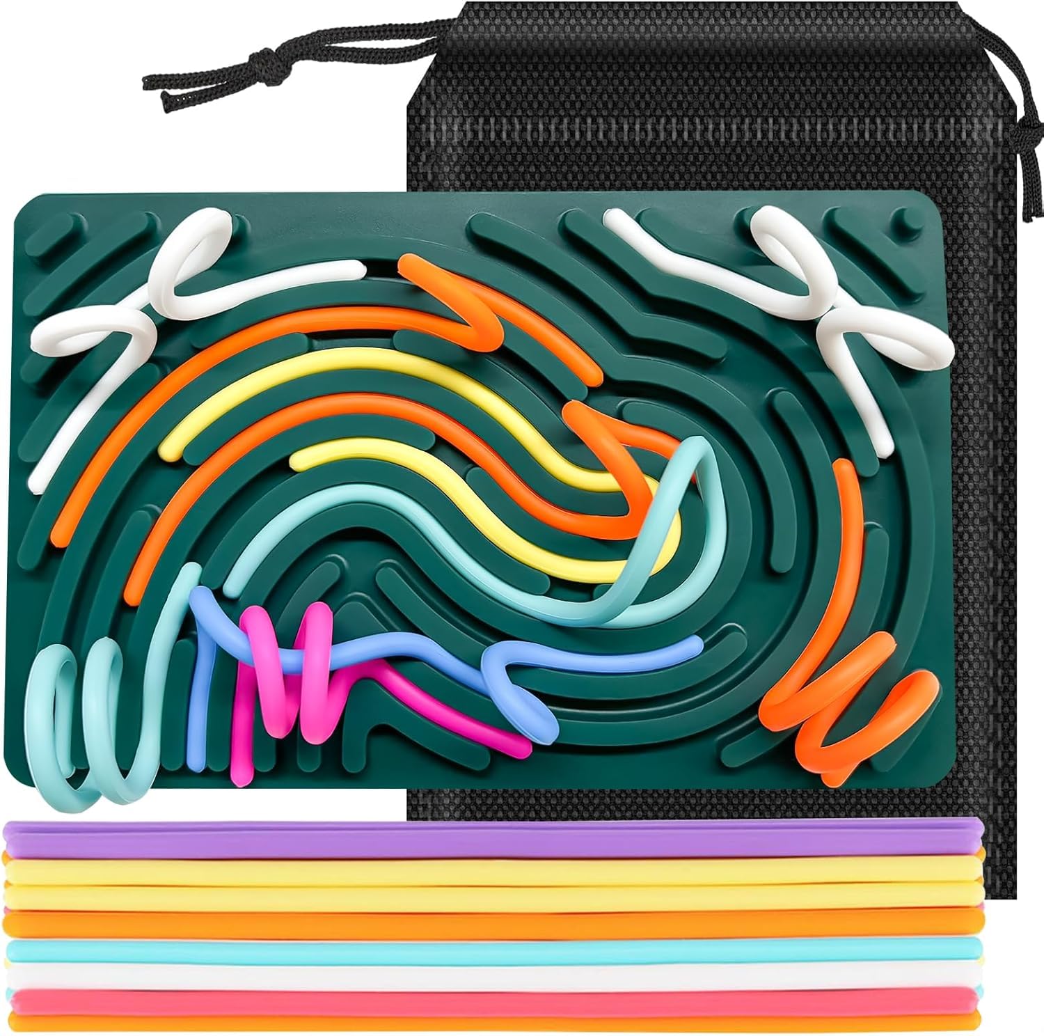 Luckynono 3D Sensorik Board Grün - Silikon Aktivitätswürfel Für Feinmotorik