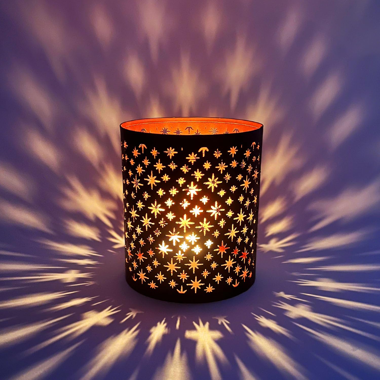 MARRAKESCH Juego de 3 portavelas de 14 cm grandes de metal, portavelas oriental de cobre negro y hammam como decoración de mesa