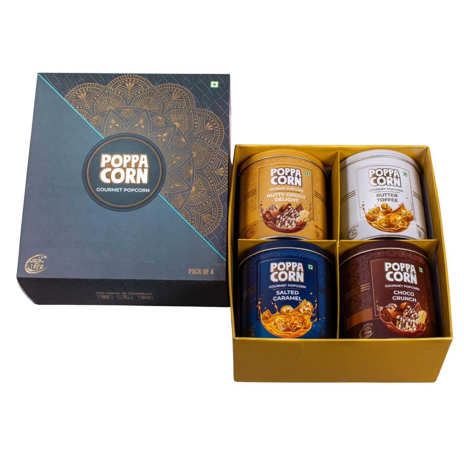 POPPACORN Gourmet Popcorn Gift Pack, Tin (560g, Green 4 Pack)-picture-35