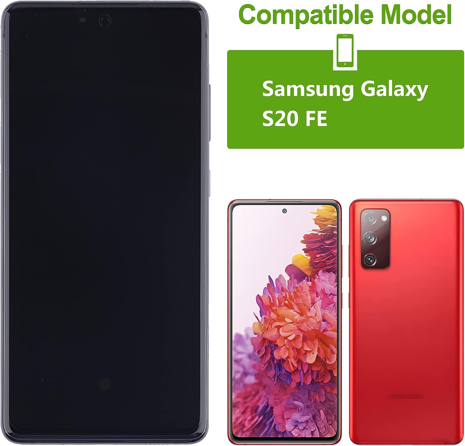 swarking super amoled replacement compatible with samsung galaxy s20 fe%ef%bc%88black with frame lcd display touch screen digitizer assembly with repa