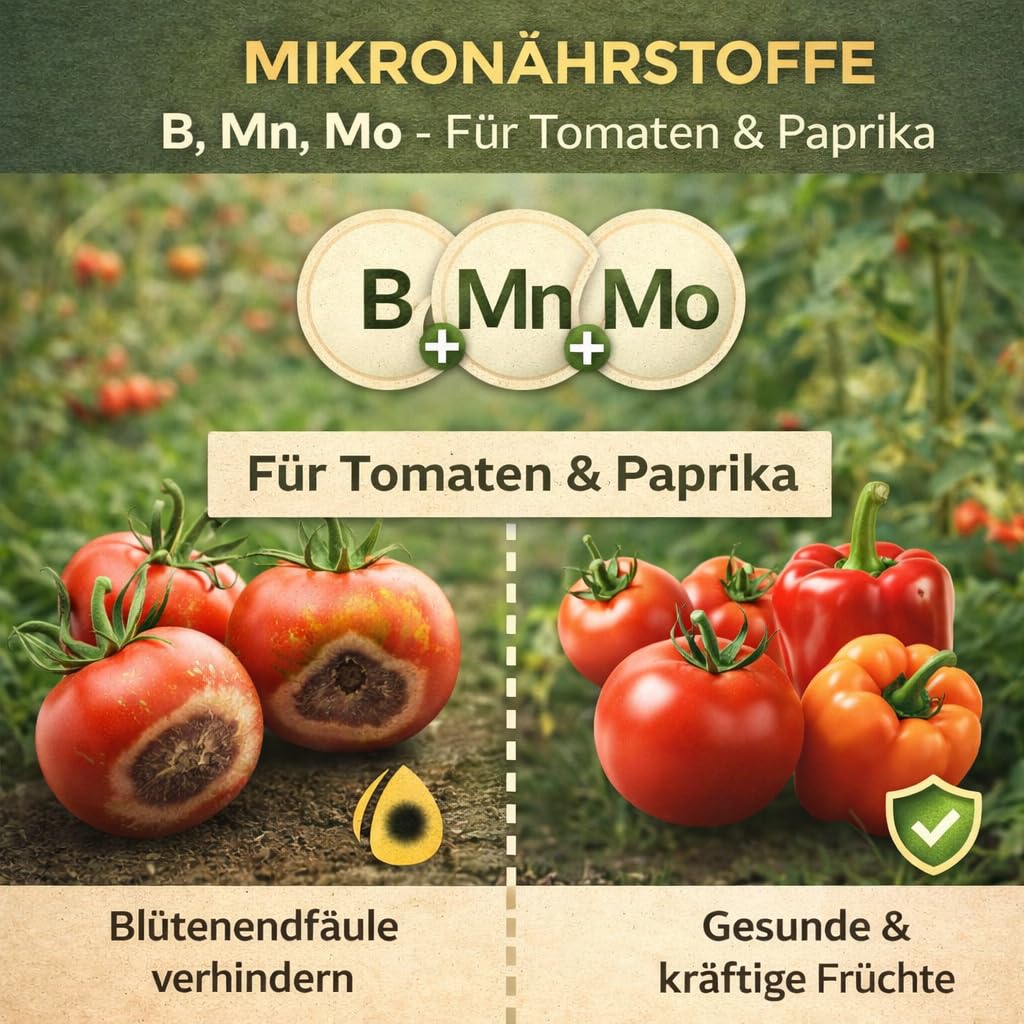 GiDeli Tomatendünger 20 kg - Granulat 8-8-19 Für Tomaten & Paprika | Kali für kräftige Früchte, chloridarm, Gemüsedünger für Gärtnerei und Anbau, Bedarf je Kultur
