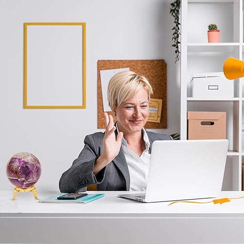 Miniatura 8 de PYOR Cristal de amatista, bola de piedras preciosas, cristales y piedras preciosas, bola de cristal de roca, bola de esfera de gema, mesa de altar