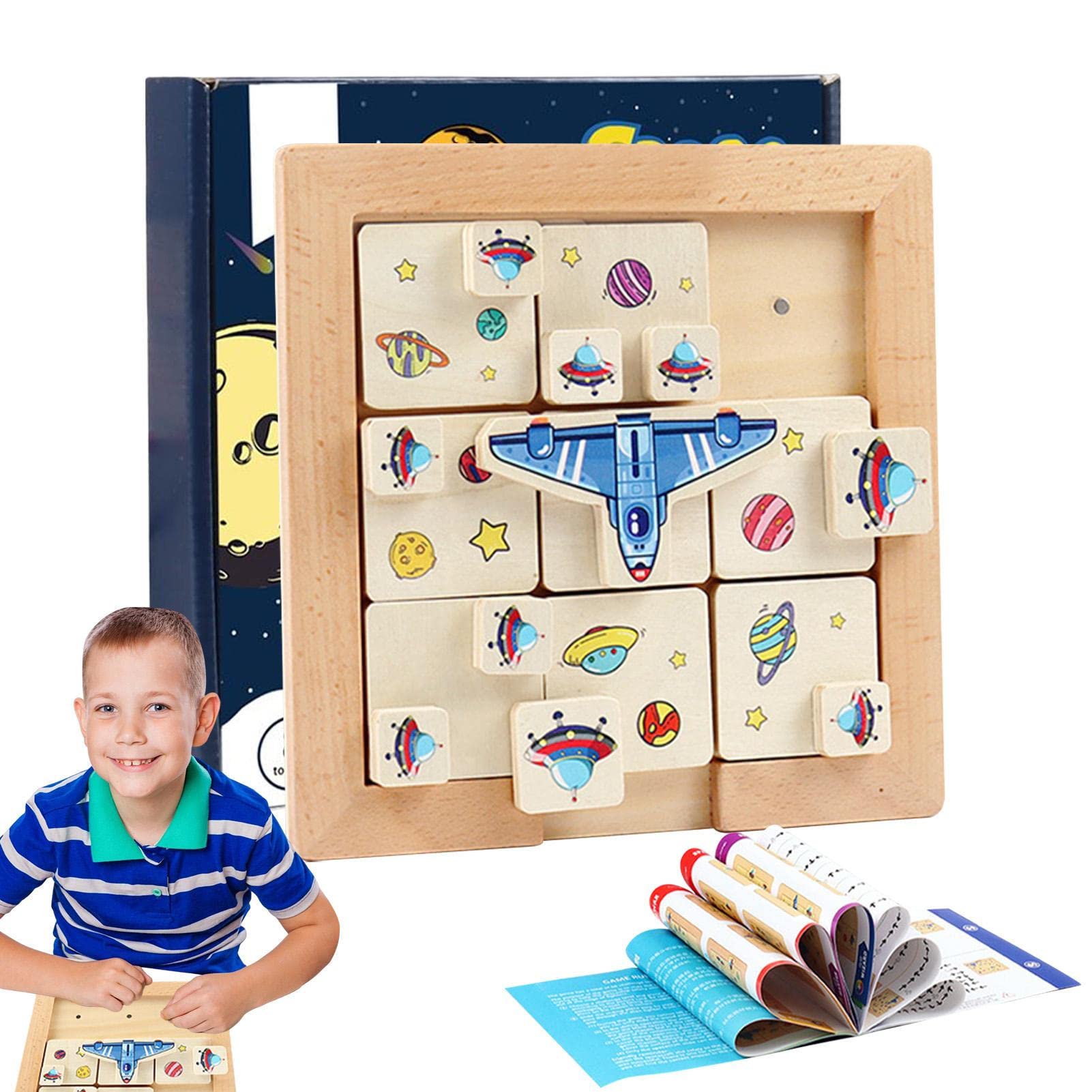 Sliding Puzzle | Intelligent Huarong Road Games for Adults | Teenagers Gifts for Anti-Electronic Product Addiction, Handheld STEM Game to Improve Critical Logical Thinking