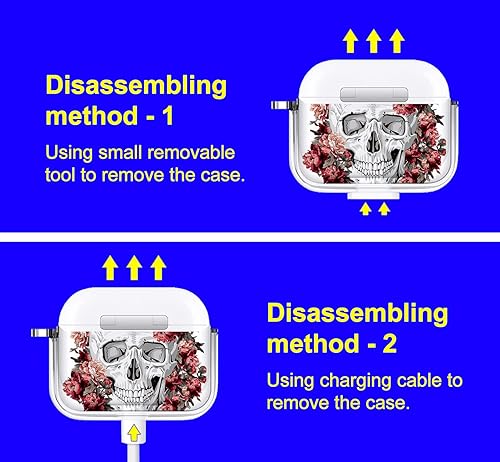 Miniatura 35 de MOSNOVO Funda protectora transparente para AirPods Pro 3, con anillo de metal duro de lujo de doble capa a prueba de golpes, diseñado para AirPods