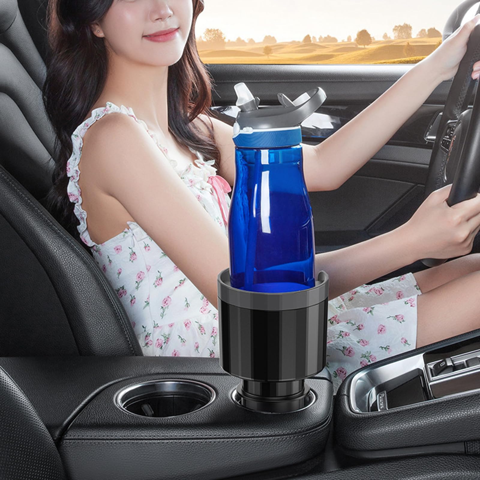 Espansore Portabicchieri Auto – Adattatore Per Bottiglie Fino A 10,4 Cm, Base Regolabile E Impermeabile