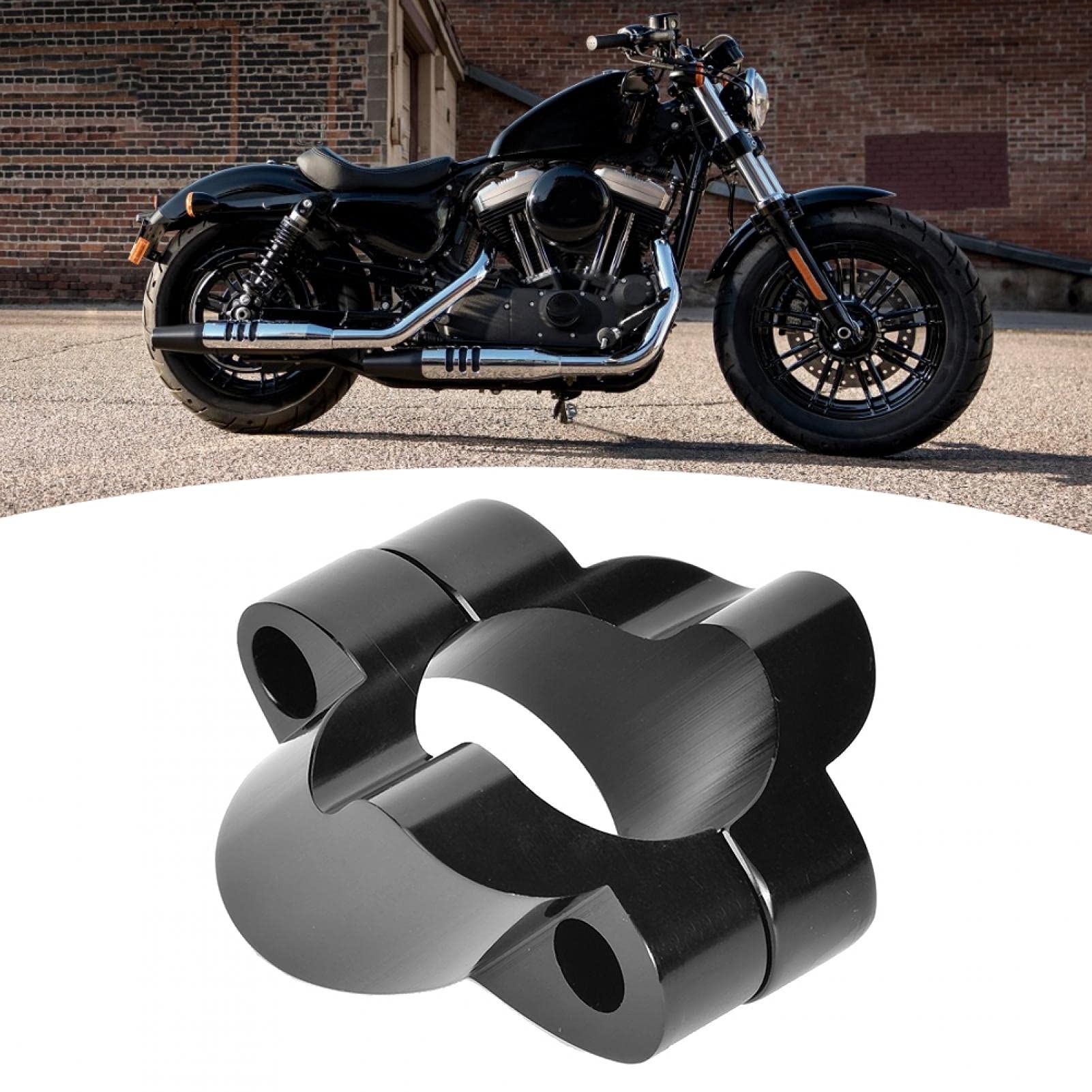 Riser Forty Eight Adattatore per Altezza Manubrio Moto In Alluminio Adatto Forty Eight Xl1200x Nero Riser Manubrio Morsetto T7w890