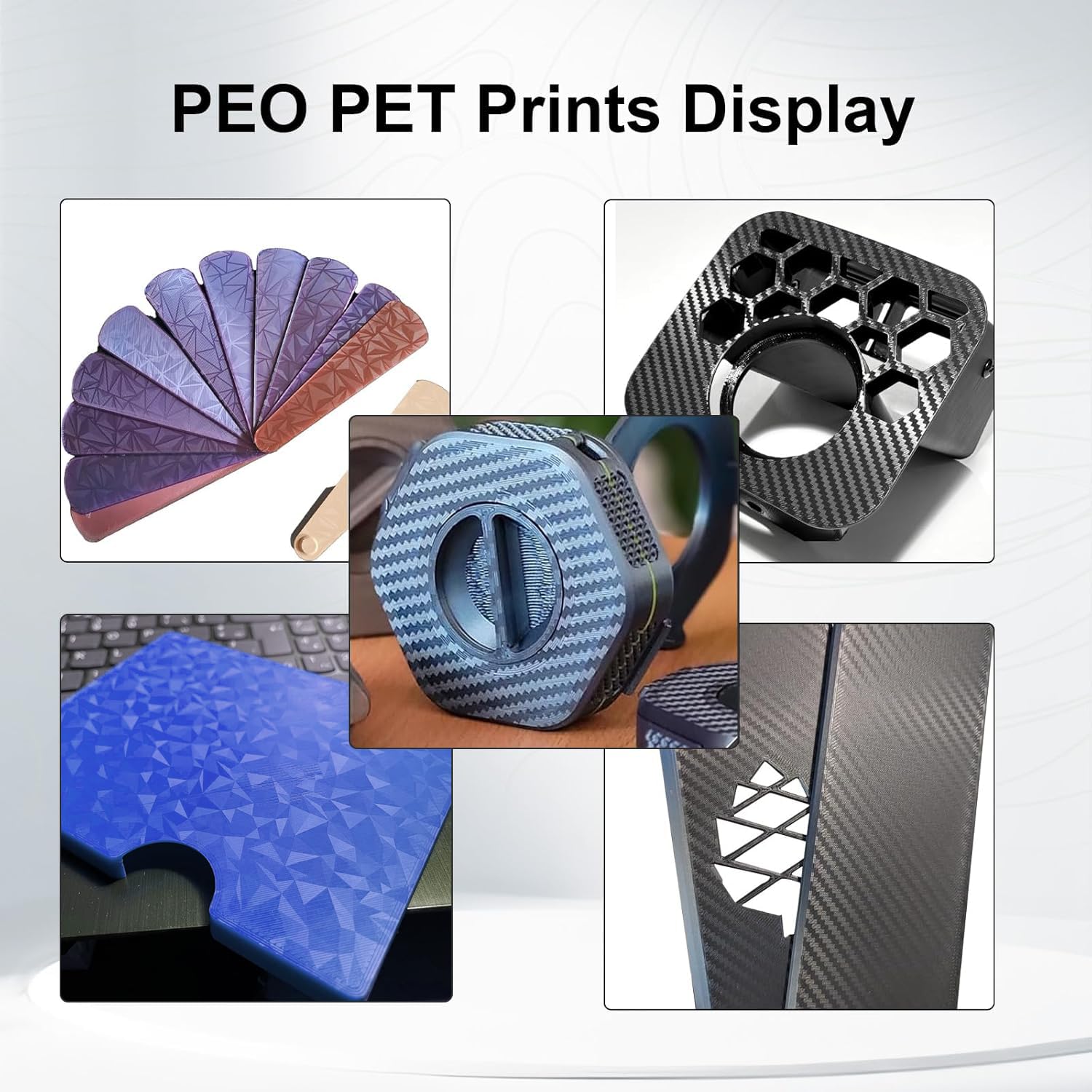 IdeaFormer Smooth PEO PET Spring Steel Piatto 310x310, Piatto di stampa flessibile in acciaio a molla PEO PET per stampante 3D per Artillery Sidewinder X1/X2, per Creality CR10/CR10 S, per Anet A8