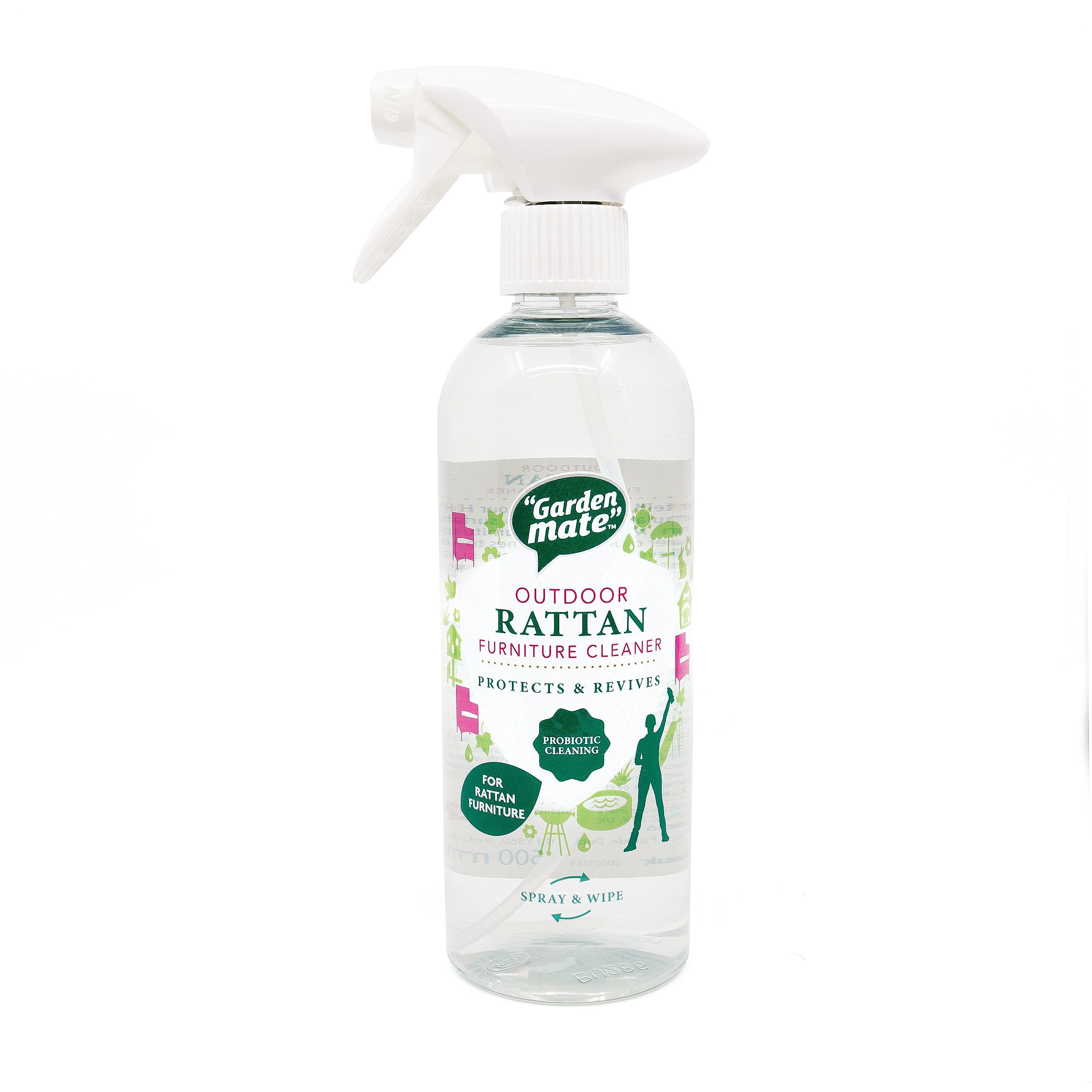 Garden Mate Rattan Furniture Cleaner 500ml- Optimal Solution for Effective Cleaning and Maintenance of Outdoor Rattan Furniture; Easy Spray Application