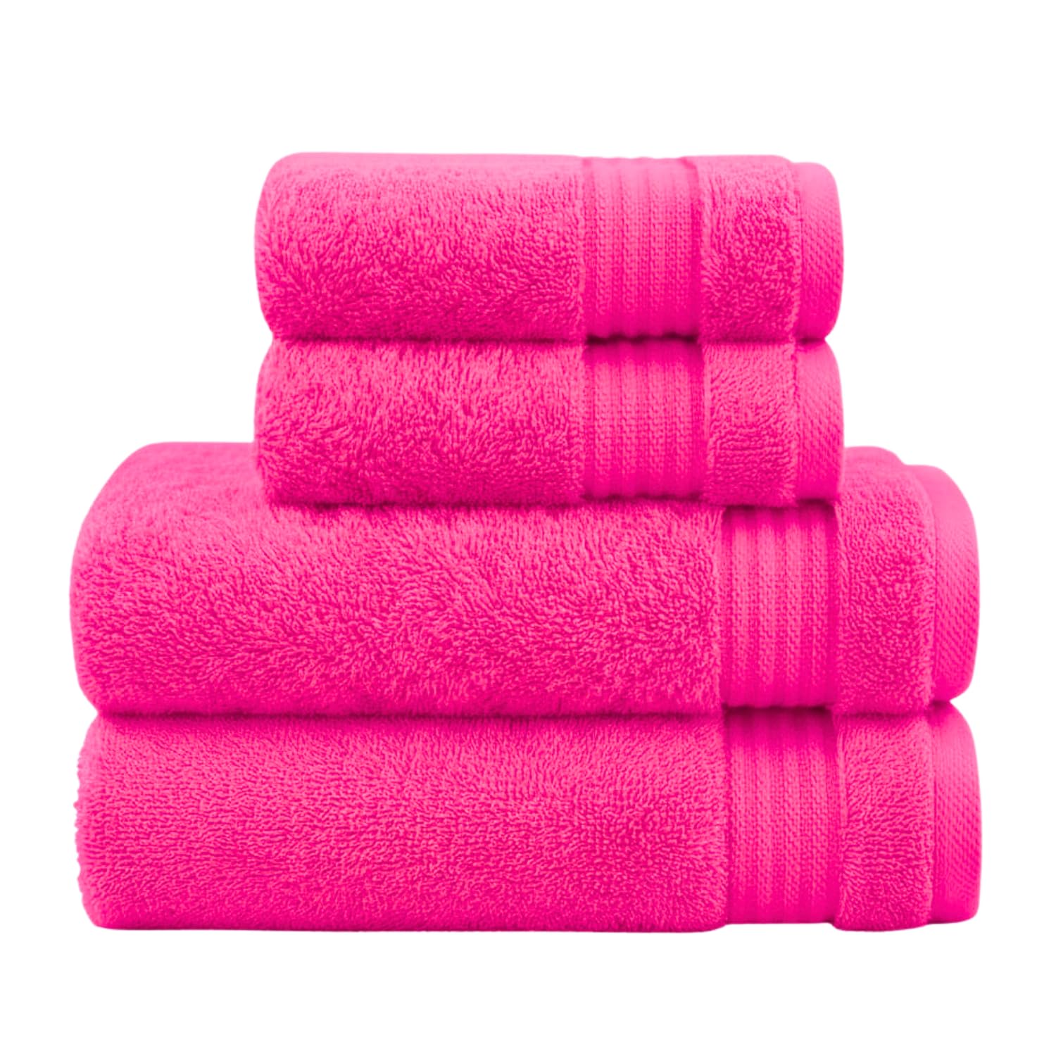 Diamond Tex 4Pcs Bale Towels Set - (2x Bath Towels Large, 2x Hand Towel)- Hotel Quality Super Soft Highly Absorbent, 100% Ring Spun Egyptian Cotton Quick Dry Towel