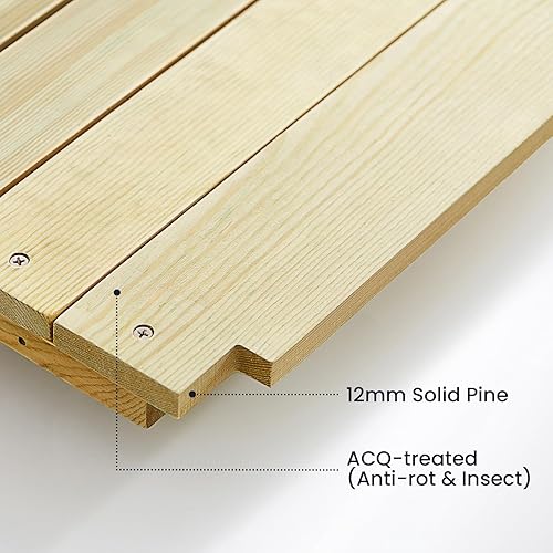 Miniatura 14 de Tiny Land Cocina de barro al aire libre para niños, cocina de madera con tanque de agua, juego de agua y cocina, diversión sensorial, resistente a