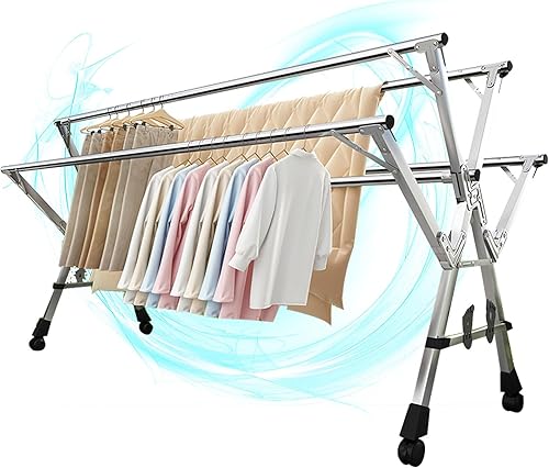 Laundry Room Retractable Clothes Drying Rack, Drying Rack Clothing Collapsible Stainless Steel, Laundry Stand Organizer, Laundry Standing Rack with disponible en Yaxa Venezuela