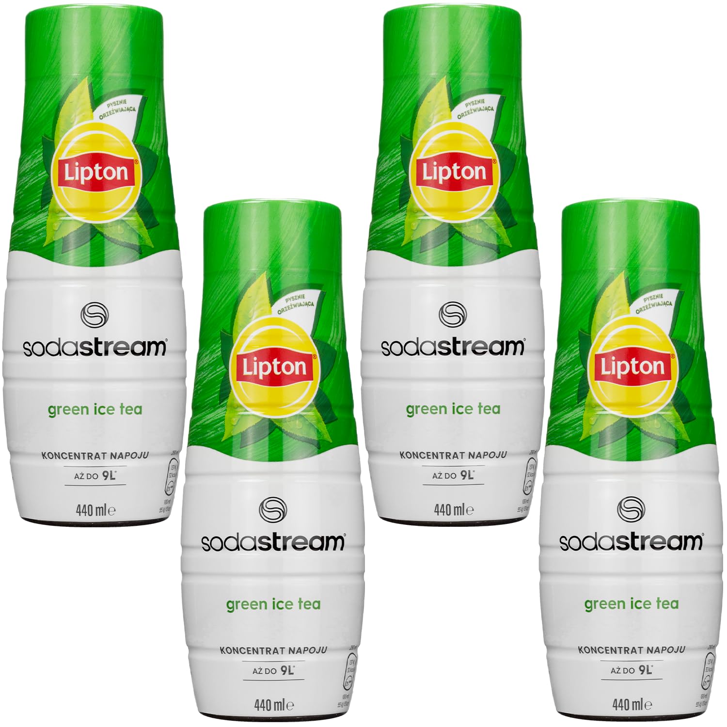 Sodastream 4x SYROP LIPTON ICE TEA ZIELONA HERBATA DO SATURATORA DO WODY