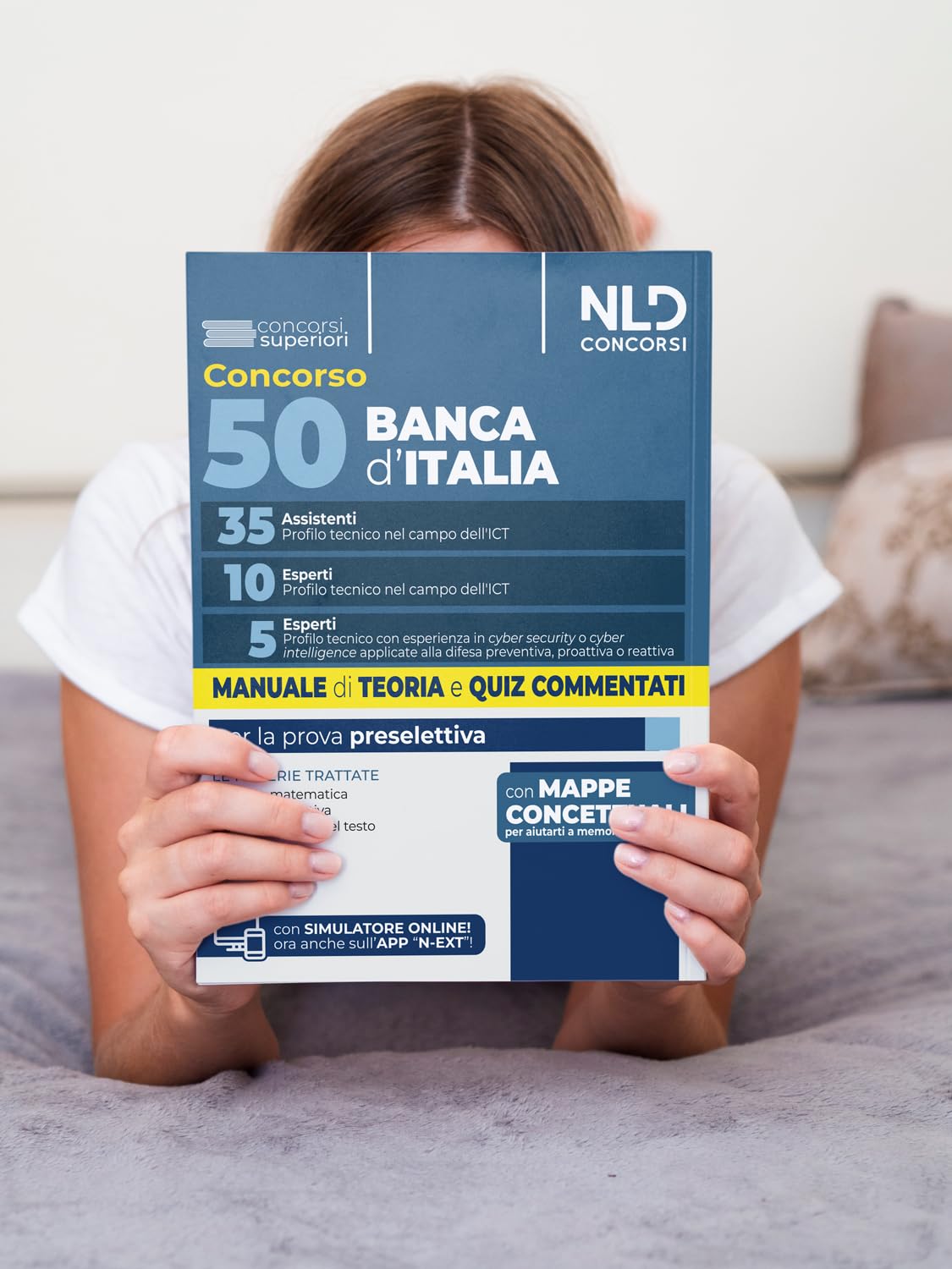 Concorso 50 posti Banca d'Italia 35 assistenti e 10 esperti profilo ICT manuale di teoria e quiz commentati per la prova preselettiva 2026