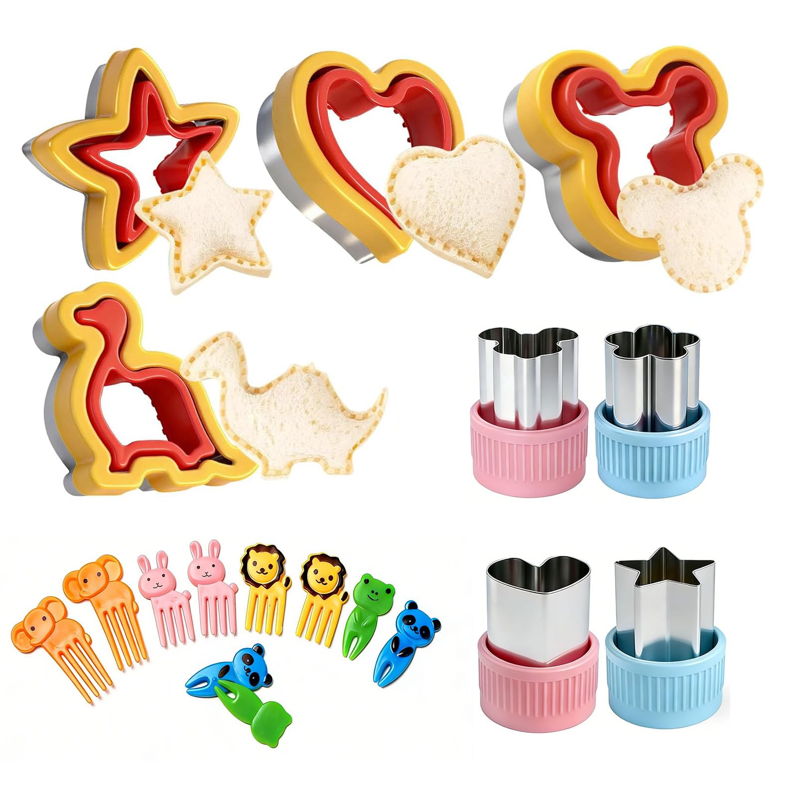 Sandwich Cutters for Children, Stainless Steel, Easy to Clean, Reusable