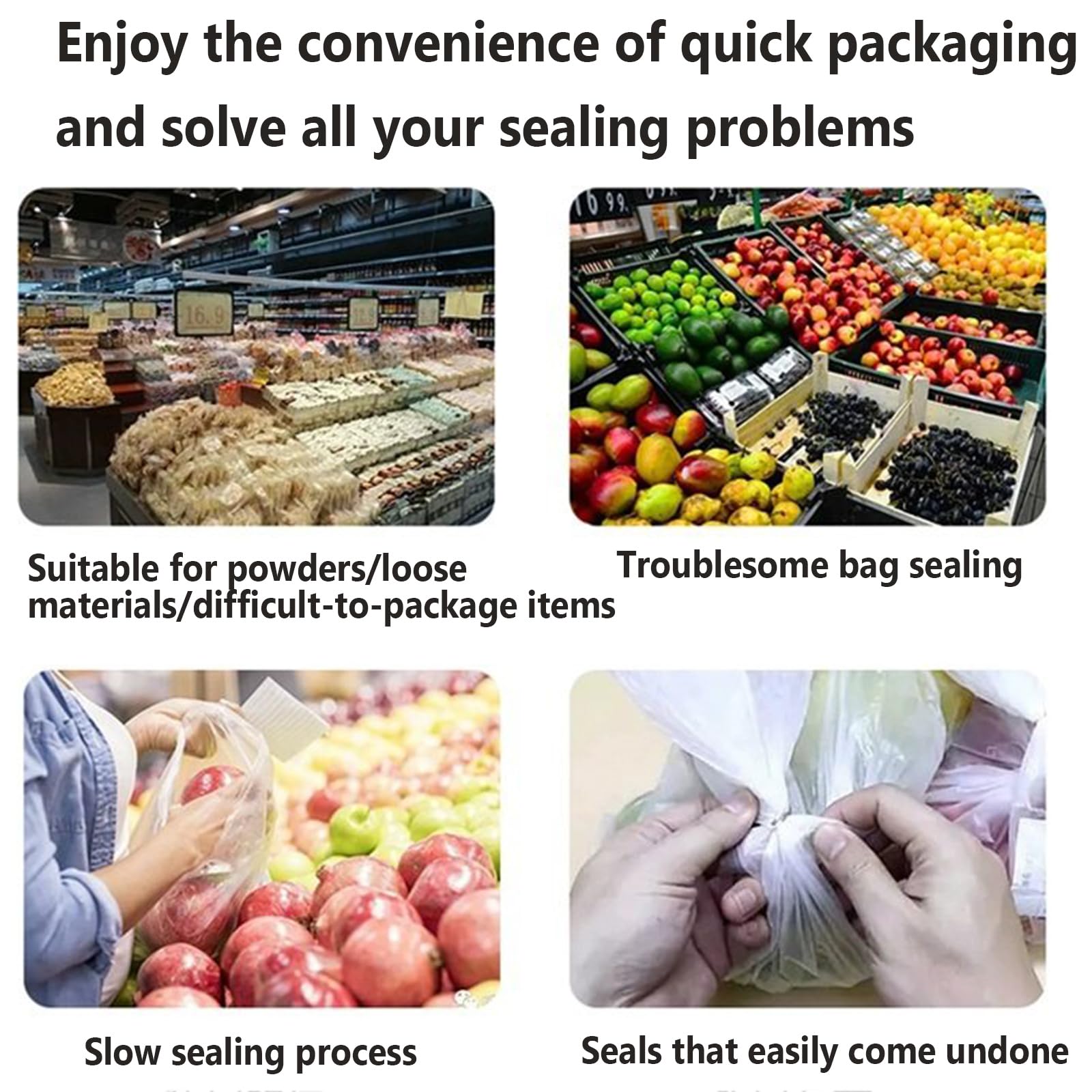 Macchina elettrica completamente automatica per chiodo e sigillatura, attrezzatura per sigillare e legare salsicce a forma di U per la lavorazione degli alimenti e supermercati