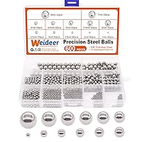 Vista 1 de weideer 600 piezas 12 Tamaños Bolas de Acero de Precisión de Acero Inoxidable 1-8mm Kit de Mezcla de Bolas de Rodamientos de Bicicleta 1mm 2mm 2.5mm